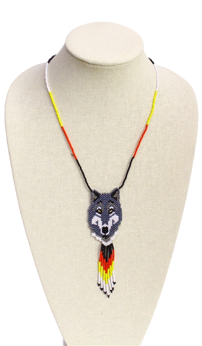 Wolf Necklace - #395 Medicine Wheel