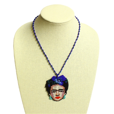 Frida Pendant Necklace - #108 Blue, Magnetic Clasp!