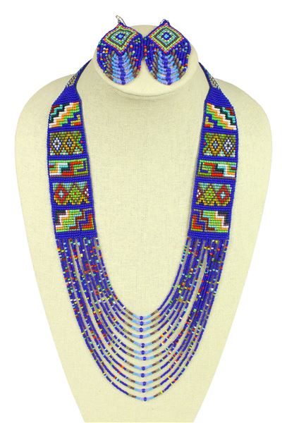 Mesa Necklace and Earring Set - #551 Royal Blue, Magnetic Clasp!