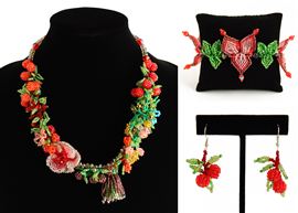 Tropicana Necklace, Bracelet, Earrings Set, Magnetic Clasp!
