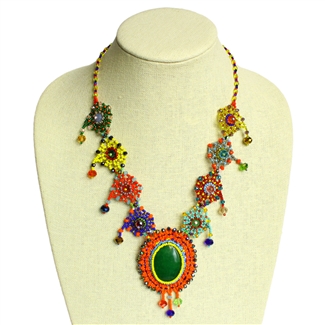 Victorian Necklace - #100 Multi Color Block, Magnetic Clasp!