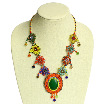 Victorian Necklace - #100 Multi Color Block, Magnetic Clasp!