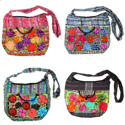 Mayan Weaving Hobo - Assorted Floral Embroidery