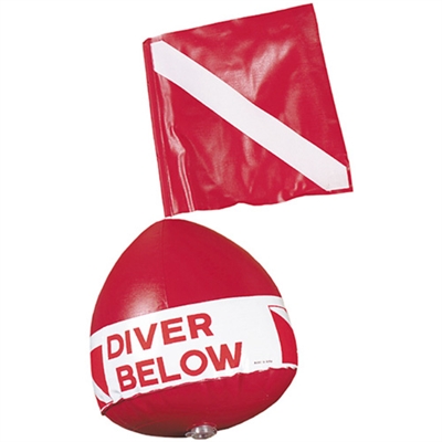 Dive Flag with Inflatable Float