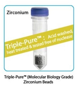 Prefilled 2.0 ml tubes, Zirconium Beads, 1.5mm Triple Pure - High Impact, 50 pk