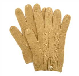 Knit Cashmere Gloves Camel