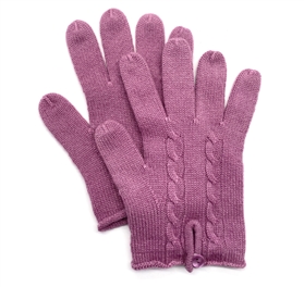 Knit Cashmere Gloves Midnight Lavender