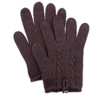 Knit Cashmere Gloves Dark Chocolate