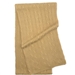 Pure Cashmere Cable Knit Scarf Camel