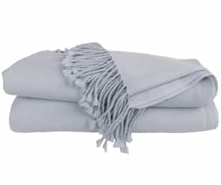 Cashmere Throw Blanket Silver Grey