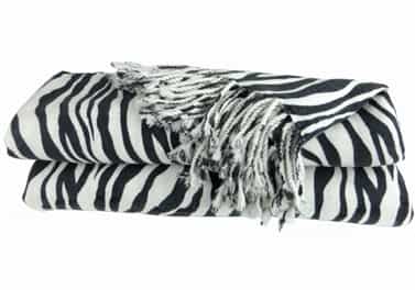 Cashmere Throw Blanket Zebra