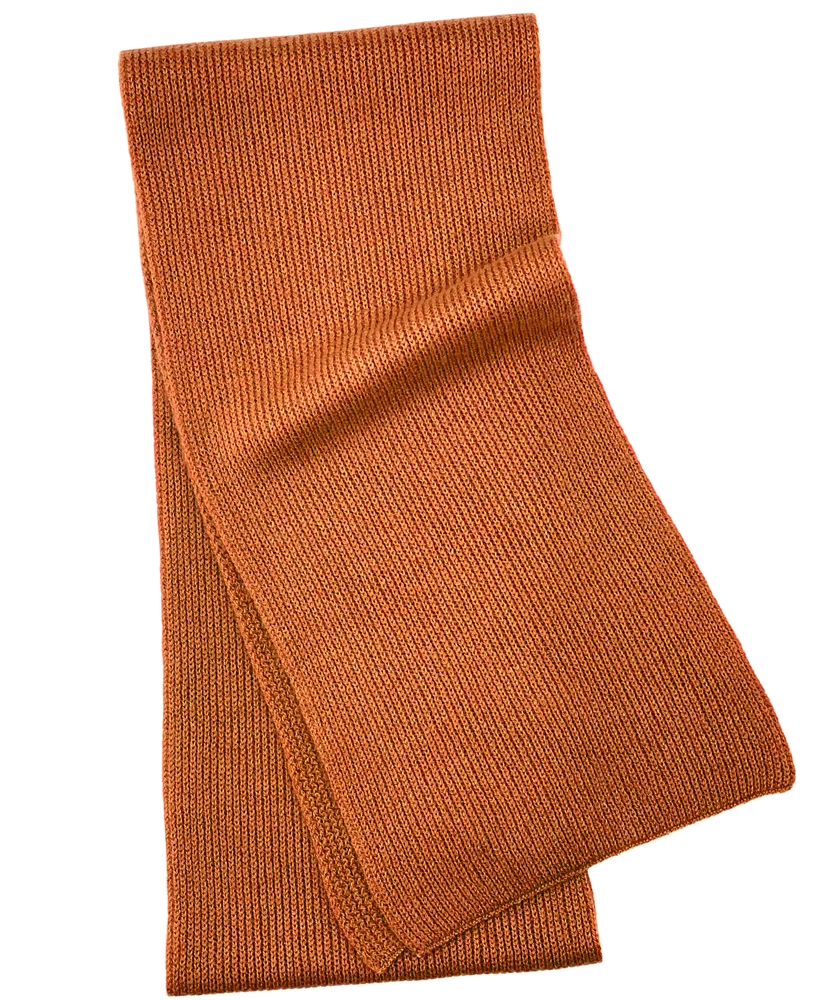 Pure Cashmere Scarf In Burnt Orange For Man