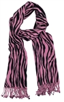 Pink Zebra Animal Print Pashmina