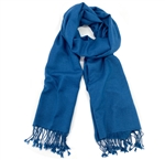 Moroccan Blue Pashmina Shawl 2 Ply