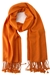 Pure Cashmere Pashmina Shawl Orange 2 Ply