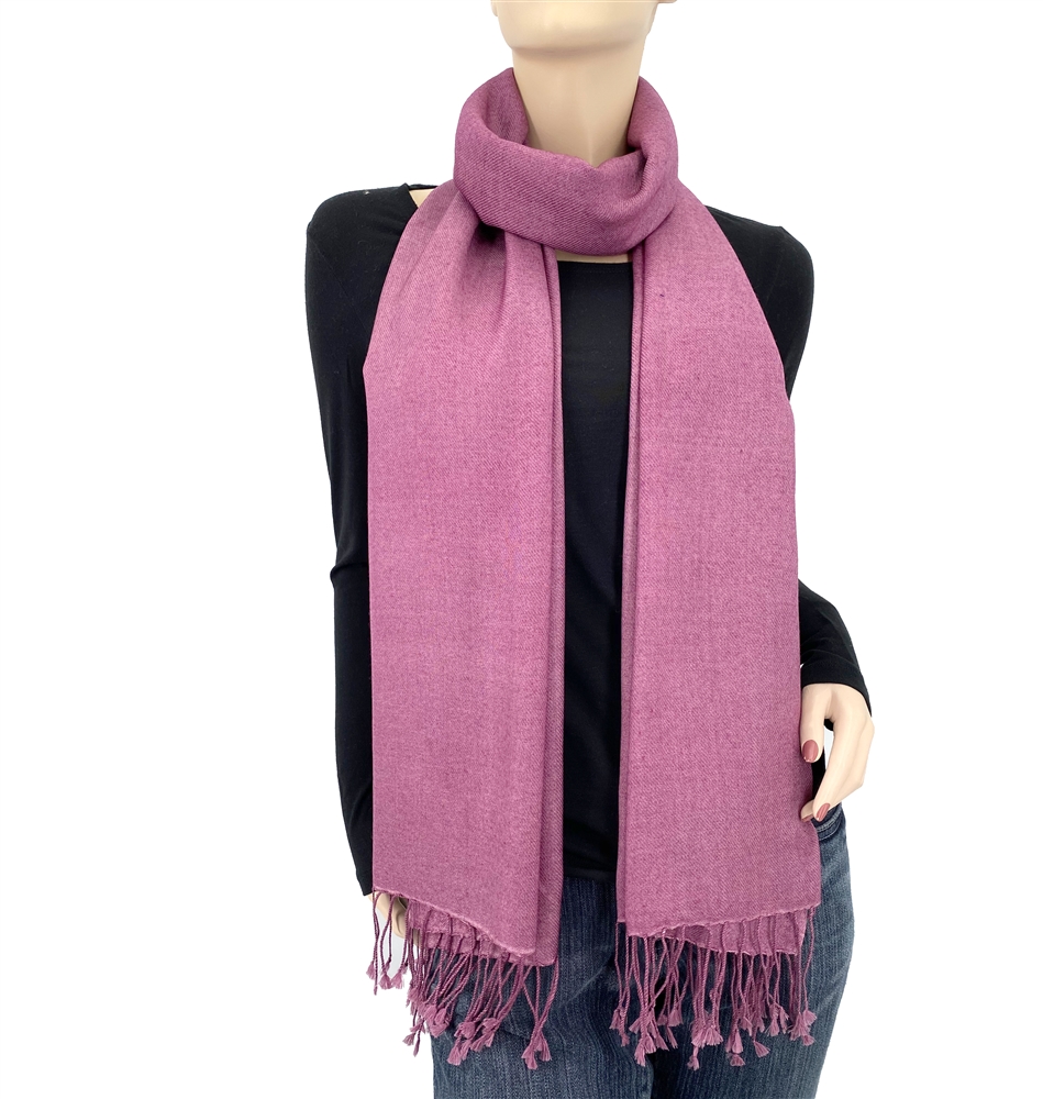 Pure Pashmina Wrap Midnight Lavender "Ring" Style