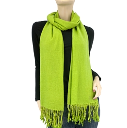 Lime Green Ring Pashmina