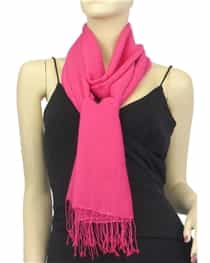 Pashmina/Silk Water Stole Hot Pink