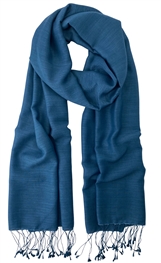 Pashmina/Silk Water Stole Moroccan Blue