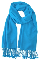 Pashmina/Silk Water Stole Peacock Blue