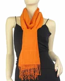 Pashmina/Silk Water Stole Orange