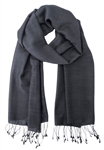 Pashmina/Silk Water Stole Charcoal