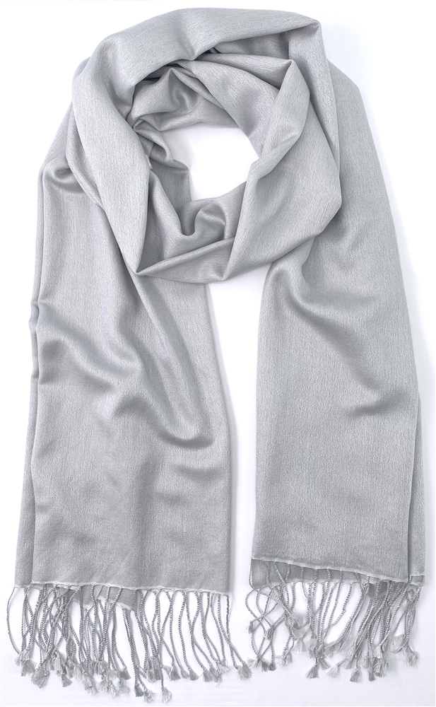 Pashmina/Silk Wrap Silver Grey
