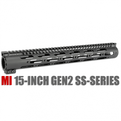 Midwest Industries MI 15â€ Free Float Handguard SS-Series Gen2 AR-15 Rifle MI-SS15G2