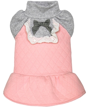 Quilted Winter Dress Pink