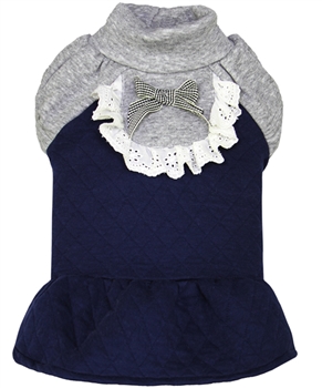 Quilted Winter Dress Blue