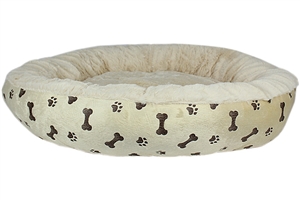 paw prints khaki bed