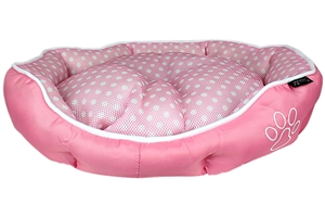 polka dot pink bed