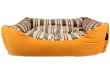 canvas striped orange bed