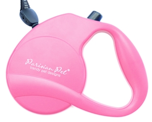 pink retractable leash