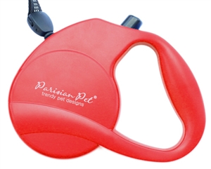 red retractable leash