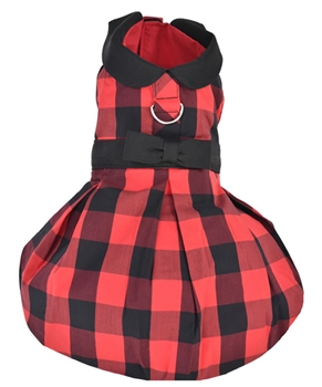 Buffalo Checkered Taffeta Dress Red