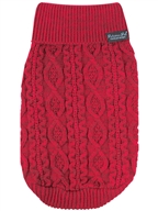 Cable Knit Sweater Red