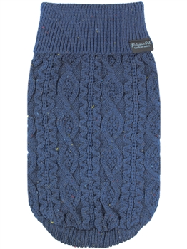 Cable Knit Sweater Navy Blue