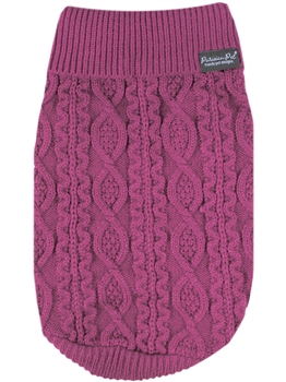 Cable Knit Sweater Raspberry