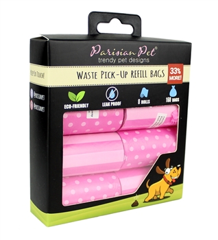 Parisian Pet Waste Bag Stripes N Dots Pink