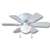 Boston Harbor CF-78108 Ceiling Fan, 6-Blade, White Housing, 30 in Sweep, MDF Blade, 3-Speed