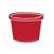 Fortex-Fortiflex N4008R Utility Pail, 8 qt Volume, Fortalloy Rubber Polymer, Red