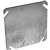 Hubbell 8752 Square Flat Blank Electrical Box Cover, 4 in L X 4 in W X 0.063 in T, Gray, Steel