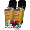 75 Person Office Survival Kit stored in 2 large containers is great to keep at work or school