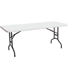 Molded Plastic Top Folding Table 6 ft