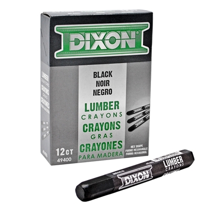 Lumber Marking Crayon Black 12 Pack