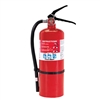 This red rechargeable fire extinguisher is great to have in your home or business