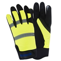 High Visibility Mechanics Gloves - Medium