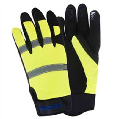 High Visibility Mechanics Gloves - Medium