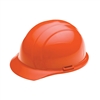 This orange hard hat is great for keeping you safe. It's durable and adjustable suspension.